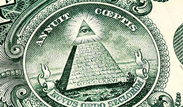 Американский доллар Изображения, нанесенные на доллары США, также ошибочно приписывают иллюминатам. Пирамида, та же фраза о мировом порядке, глаз — все это, на самом деле, объясняется гораздо более прозаично. Пирамида символизирует прочность государства, 13 ее блоков — 13 первоначальных колоний. Глаз означает неусыпную преданность народу, ну а фразу вообще придумал министр сельского хозяйства США Генри Уоллес.