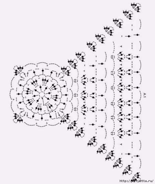 Летний жакет-накидка крючком. Схемы (5) (550x650, 131Kb)