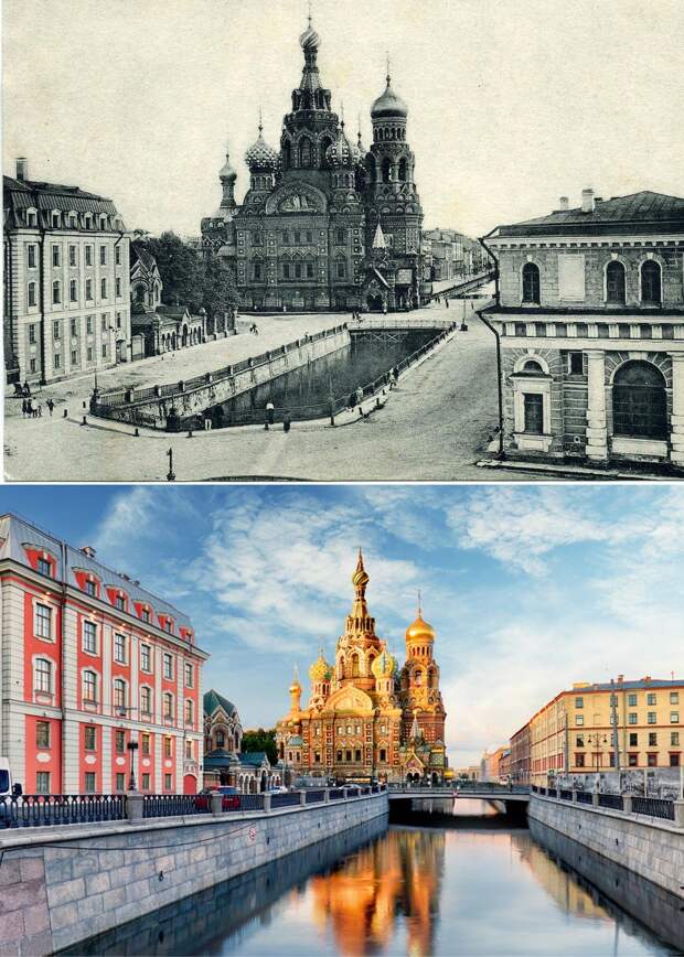 Санкт-Петербург в прошлом веке и сейчас