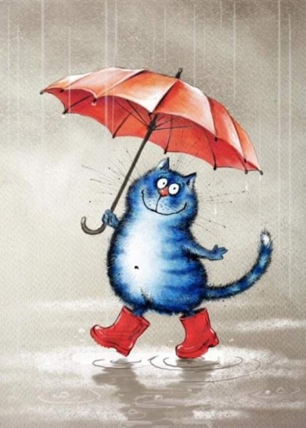 Мир синих котов, наполненный приключениями (20 картин)