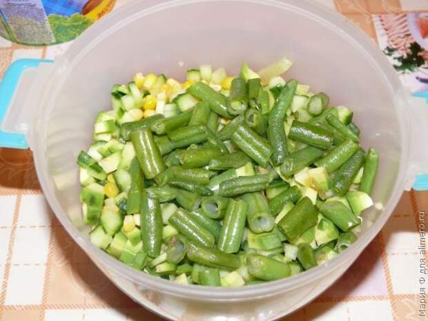 Салат с курицей, салат с авокадо Салат с курицей, салат с авокадо