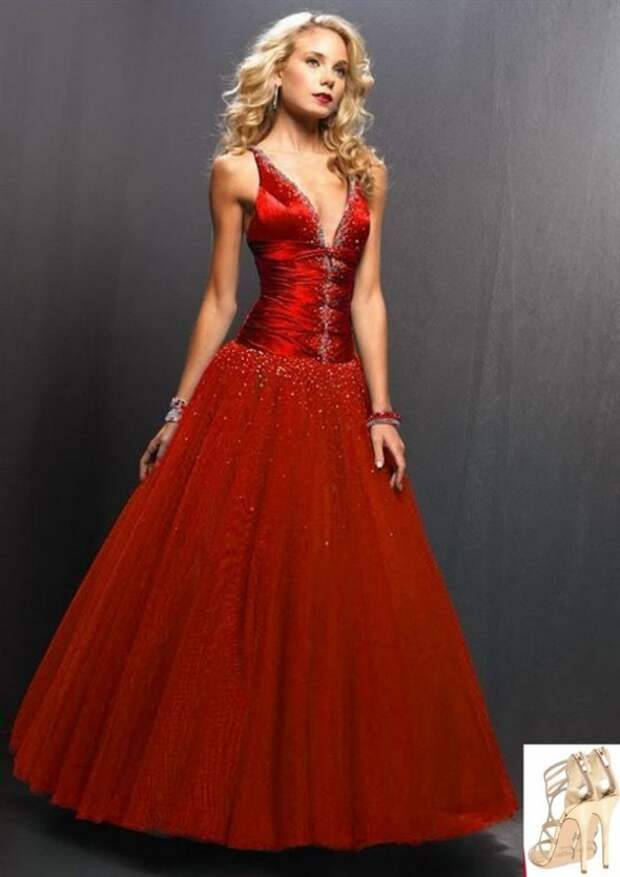 Red Wedding and Bridesmaid Dress ideas-3