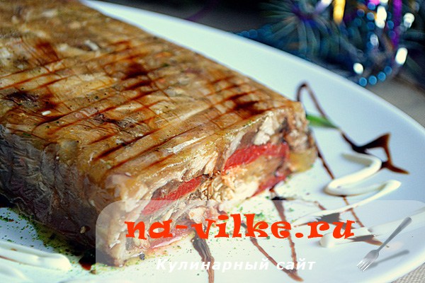 Заливное из кролика и перца