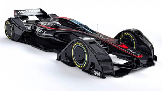 McLaren MP4-X смотрит в будущее самых-самых гонок. Мы смотрим на MP4-X и ту капсулу, в которую должен будет поместиться Алонсо будущего. Эм-м… придется подстричься автодизайн, дизай