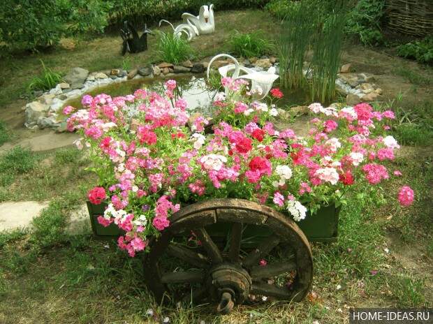 Тележка клумба