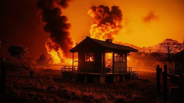 Пожар / Изображение сгенерировано ИИ FusionBrain.AI от Sber AI / amic.ru