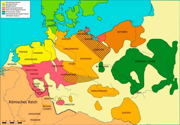 Расселение древнегерманских племен