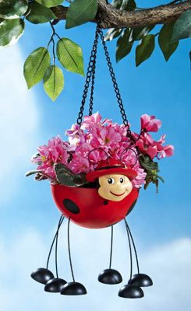 Ladybug Hanging Garden Planter