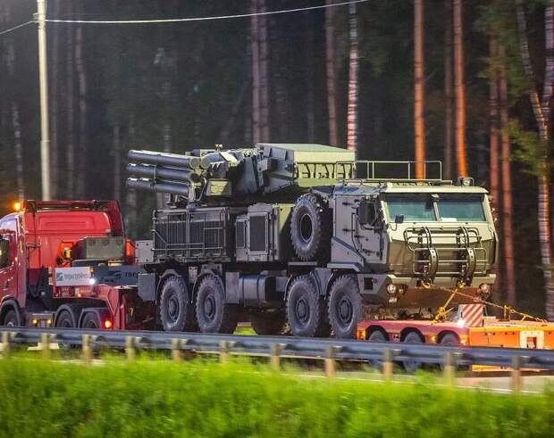Транспортировка комплекса "Панцирь-СМ". Фото из открытых источников.
