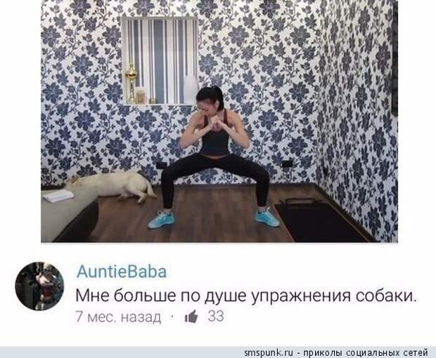 Мне больше по душе упражнения собаки