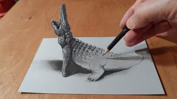 трехмерные рисунки простым карандашом 3d иллюзии  (10)