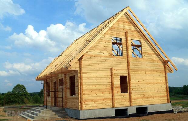Коробка дома из профилированного бруса