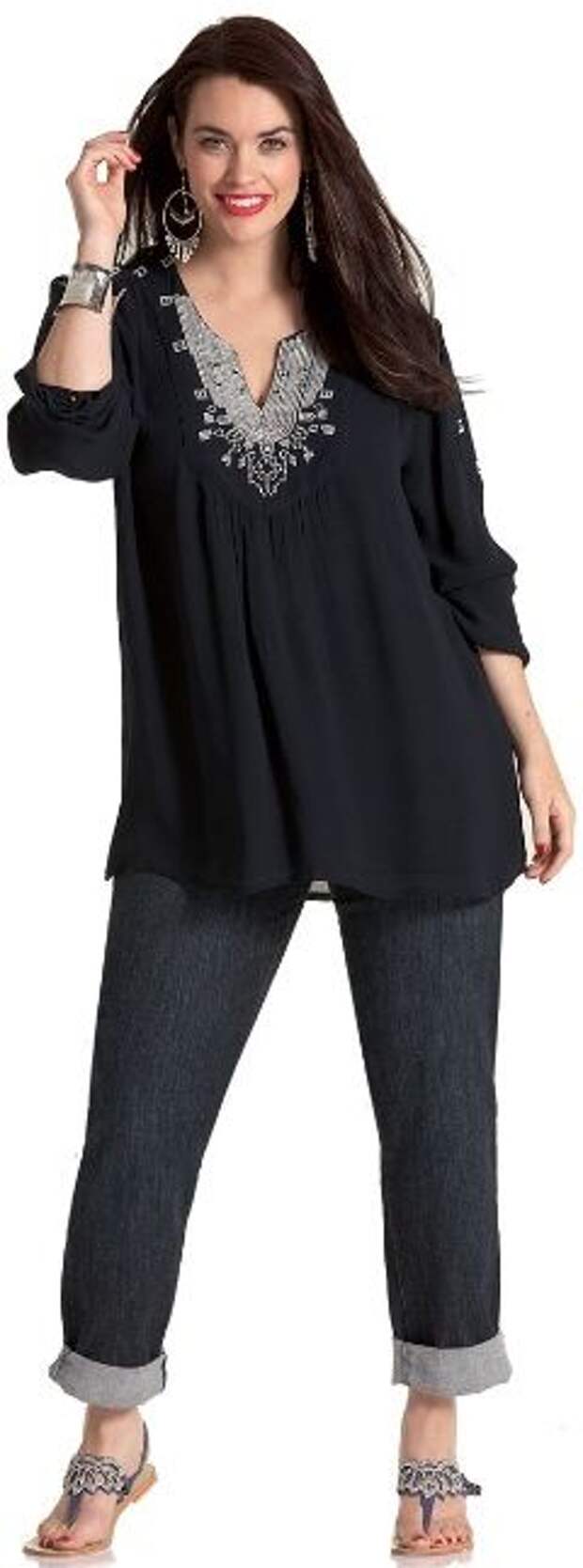 MONSOON ROMANTIC TOP - Long Sleeved - My Size, Plus Sized Women’s Fashion & Clothing.....love this whole outfit!  Love the top!!