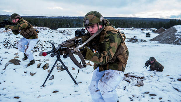 Военнослужащие Вооруженных сил Норвегии во время совместных учений НАТО Trident Juncture 2018. Архивное фото
