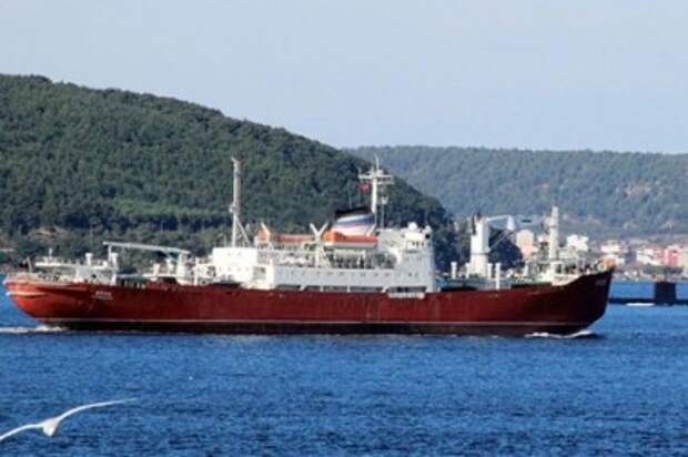 Появилось видео встречи транспорта ВМФ РФ с турецкой подлодкой