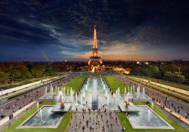Эйфелева башня, Париж, Франция.