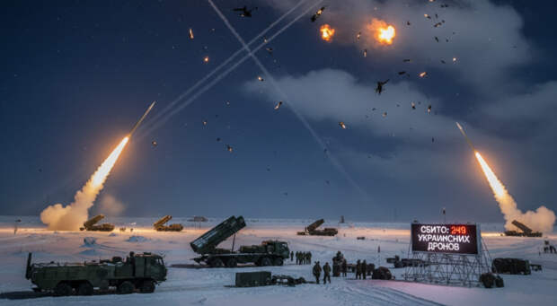 Российские ПВО сбили 249 украинских дронов за одну ночь