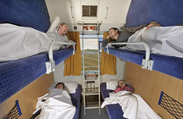 Купе спальных вагонов в поездах дальнего следования (Канада).