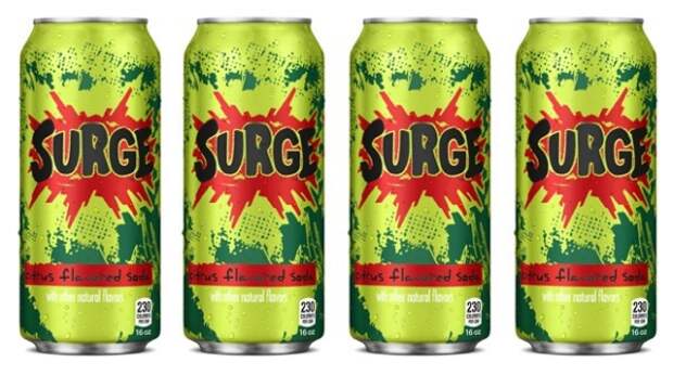 Surge - популярный безалкогольный напиток.