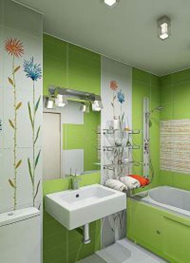 Дизайн ванной комнаты с туалетом7