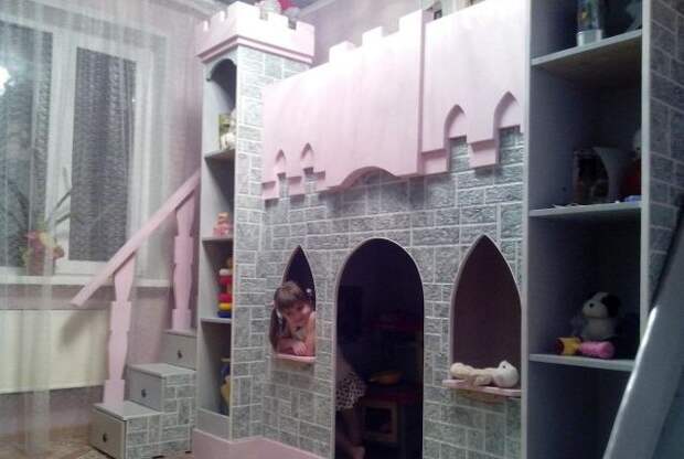 Сказочный замок для маленькой принцессы дети, замок, подарок, своими руками