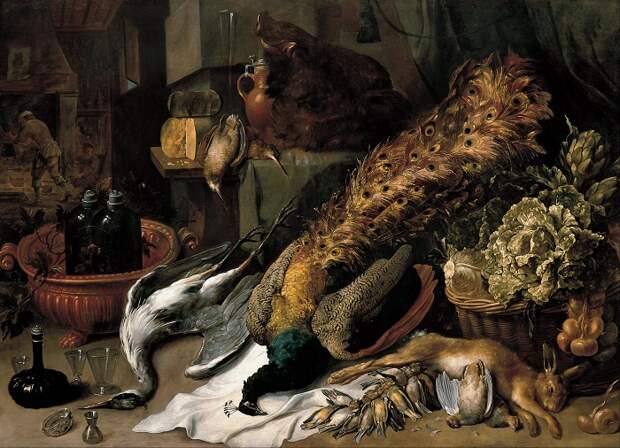 «Натюрморт с битой дичью». (1610-1620) (Мадрид, Фонд Банко Сантандер). Автор: Франс Снейдерс.