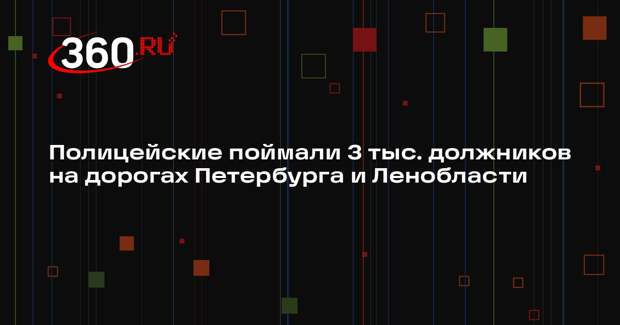 Полицейские поймали 3 тыс. должников на дорогах Петербурга и Ленобласти
