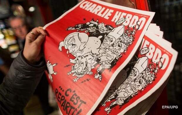 Charlie вышел с карикатурами на теракты в Брюсселе