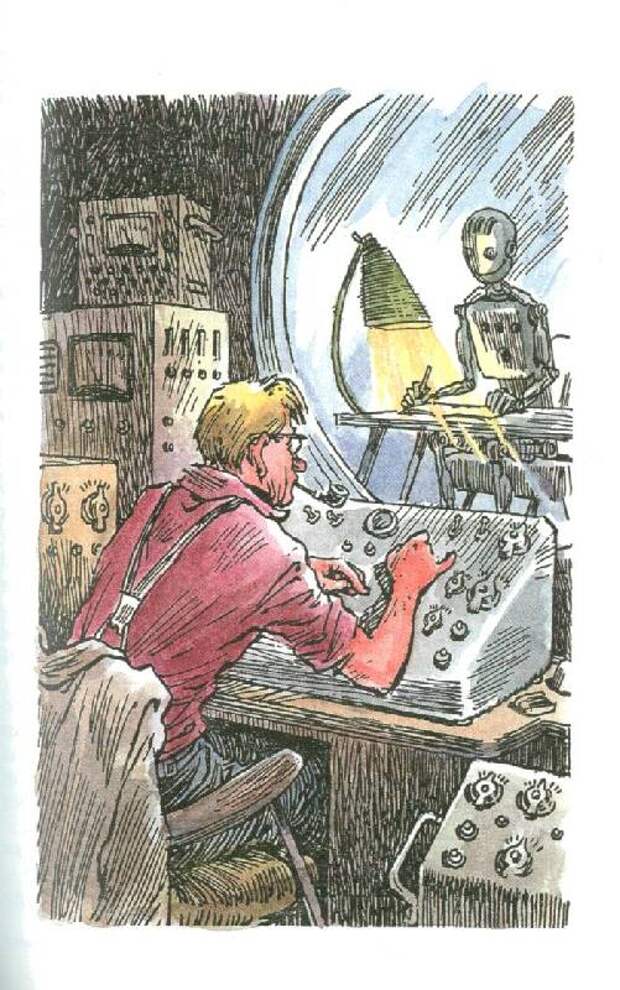 Приключения электроника мальчик из чемодана. Иллюстрации к книге Велтистова электроник. Иллюстрация к рассказу Велтистова приключения электроника.