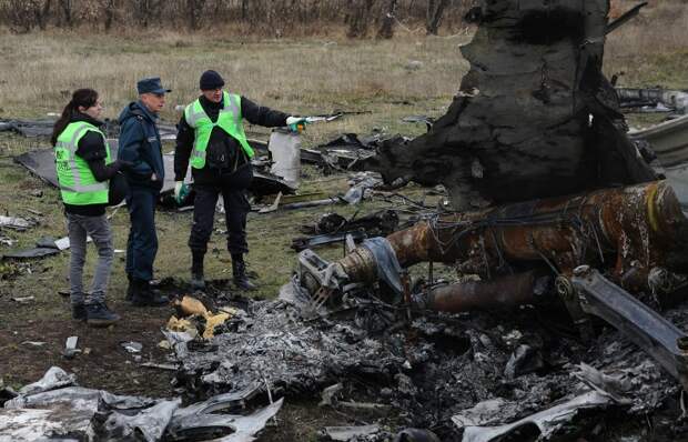 На месте падения Boeing 777 в Донецкой области