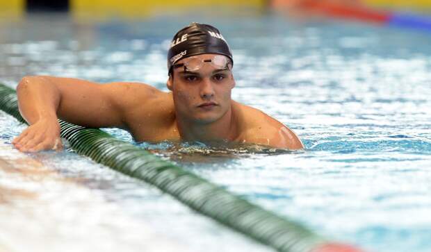 Florent Manaudou lors des Championnats de France.
