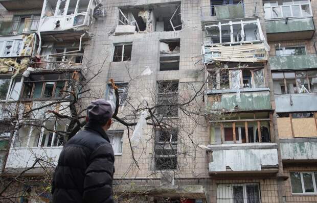 Последствия обстрелов в Донецке