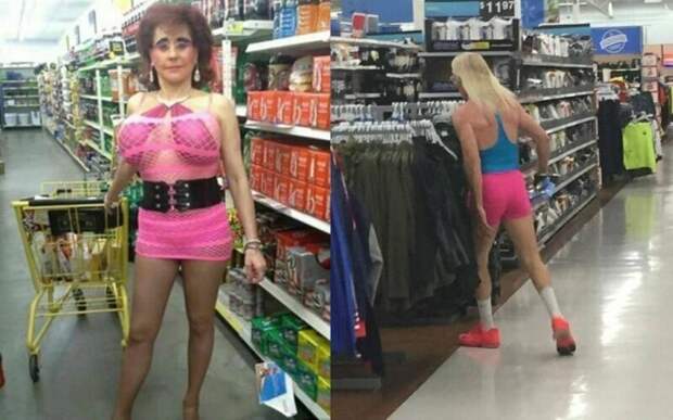 Ну очень странные посетители Walmart Ну очень странные посетители Walmart