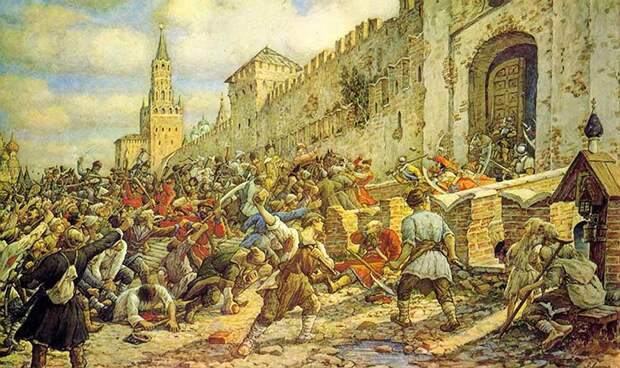 Эрнест Лисснер. "Соляной бунт в Москве, 1648", 1938 год
