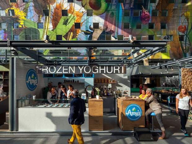 фреска на потолке крытого рынка Markthal Rotterdam в Роттердаме Нидерланды (9)