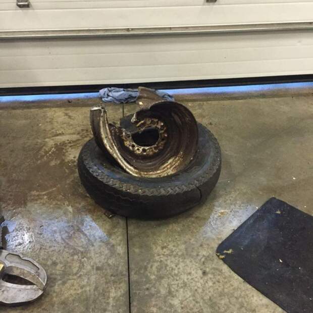 Как спасатели вытаскивали собаку, застрявшую головой в старом колесе (20 фото) Как спасатели вытаскивали собаку, застрявшую головой в старом колесе (20 фото)