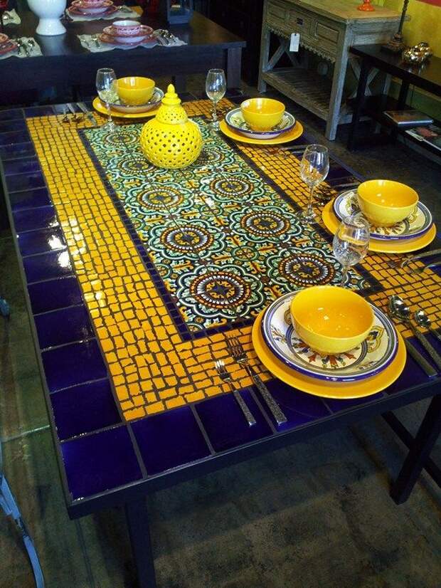 spanish mosaic tile table. furthurla.com