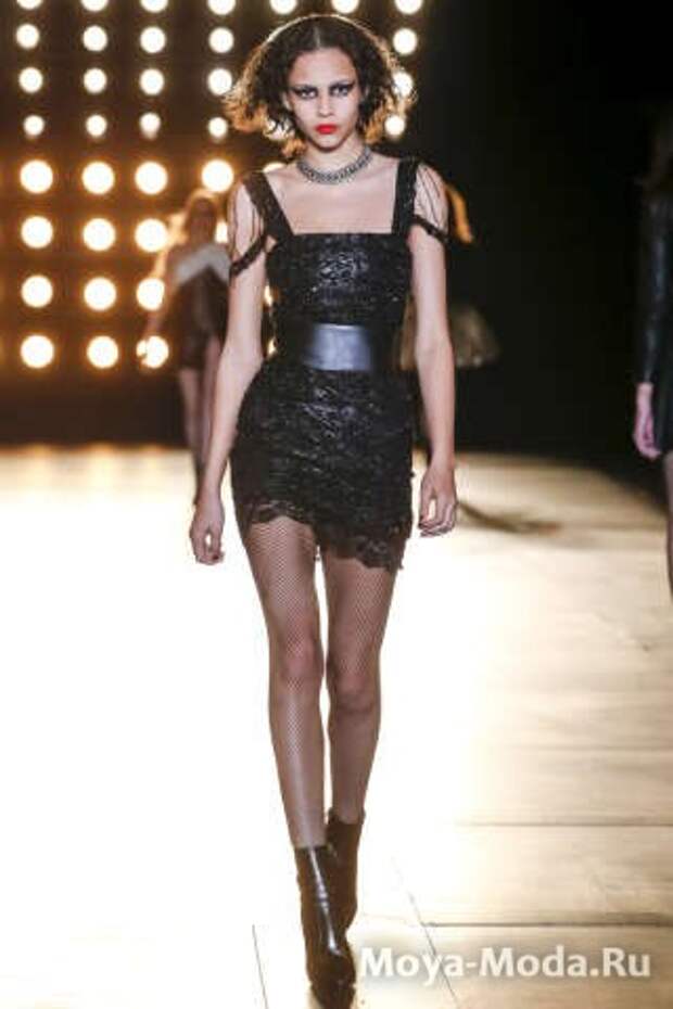 Модные коктейльные платья осень-зима 2015-2016-saint laurent4