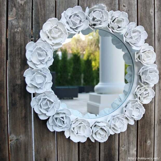 egg carton rose mirror - square 1 (642x642, 211Kb)