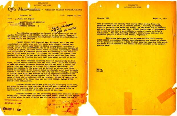 Гитлер пережил войну и сбежал в Аргентину? Гитлер пережил войну и сбежал в Аргентину?