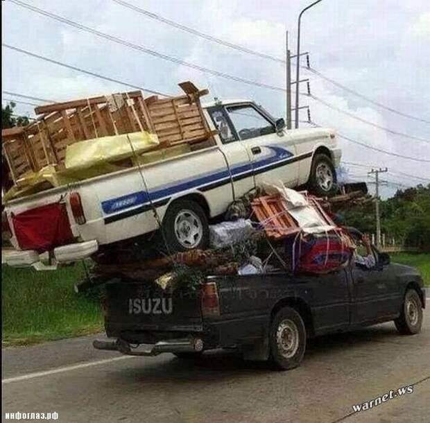 А давайте перевезем все за один раз ! груз, перевозка, юмор