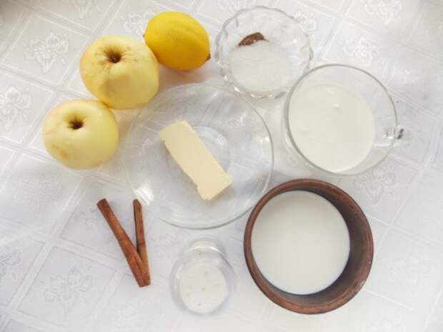 Ингредиенты для яблочного сапа десерта