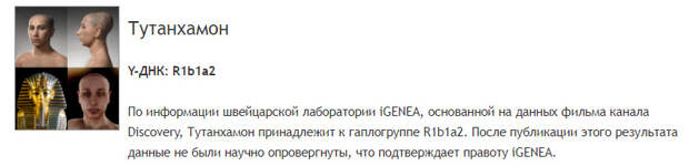 ДНК известных людей