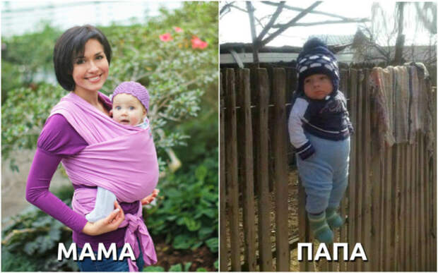 мама, папа, отличия