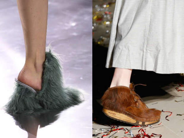 Модная обувь, выполненная в мехе осень-зима 2015-2016