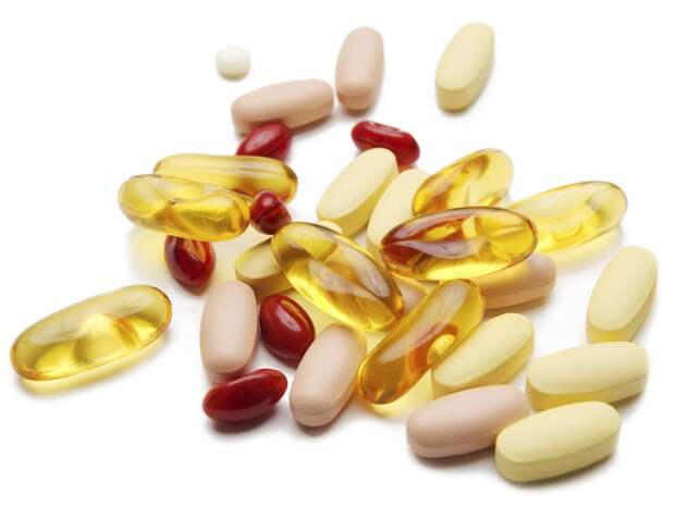 Assortment of vitamin pills