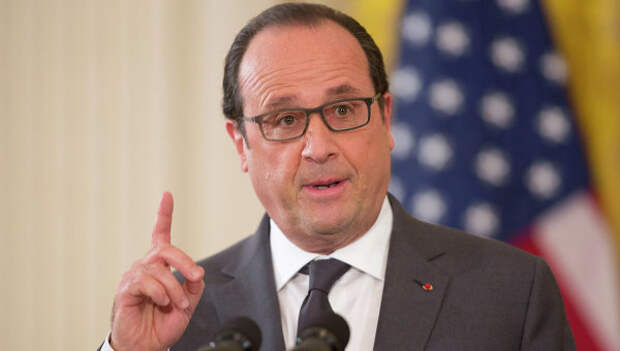 Президент Франции Франсуа Олланд на совместной пресс-конференции в Вашингтоне