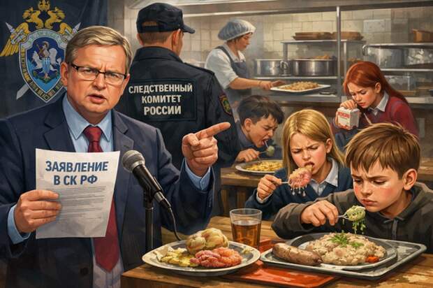 Еда из «серой зоны»: депутат Госдумы просит СК проверить обвальное падение качества питания в школах