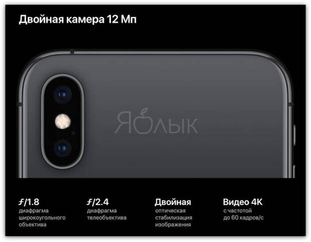 Камеры iPhone Xs и iPhone Xs Max