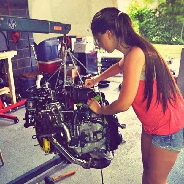 Девушки и ремонт авто девушки, ремонт